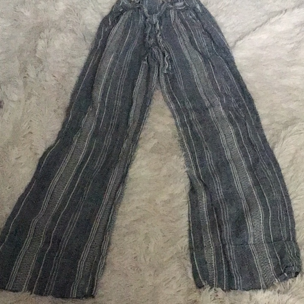 Striped Size XS Wide-Leg Pants